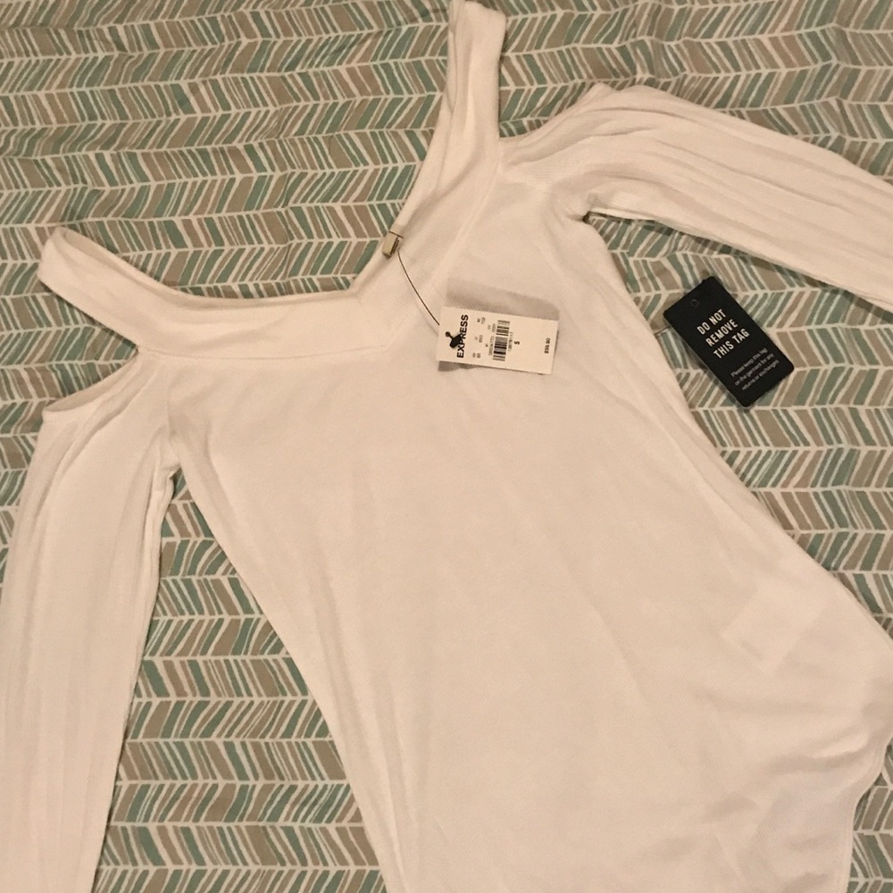 Express - white off shoulder body suit